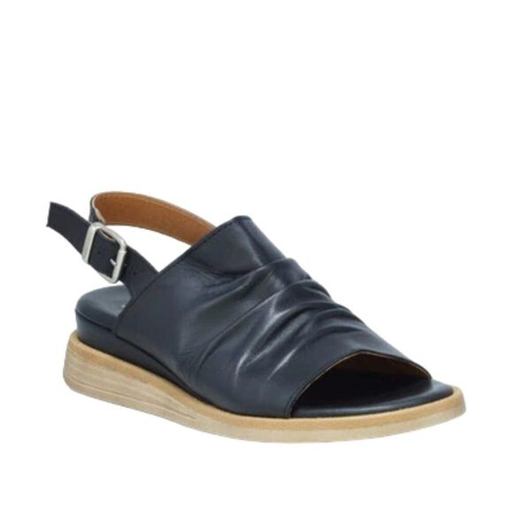 Miz Mooz Leather Backstrap Cornwall Sandal in Black Women's Size 42 - Picture 2 of 12